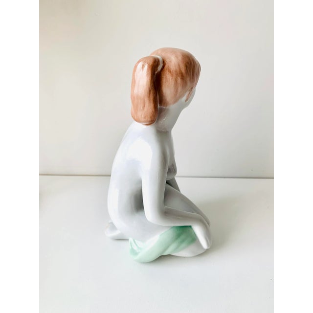 Mid-Century Modern Large Mid Century Modern European Porcelain Nude Figure For Sale - Image 3 of 6