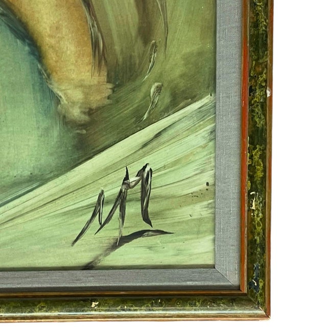 A Pair of Large Abstract Watercolor Paintings of a Nude Couple For Sale - Image 13 of 17