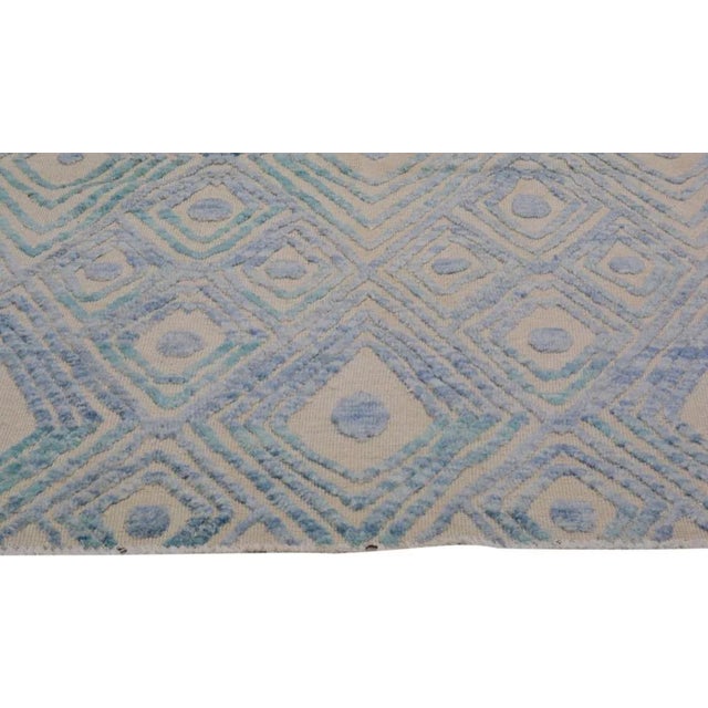 Moroccan Sheba Hand Knotted Wool Rug, 8'7x9'9 For Sale - Image 4 of 6