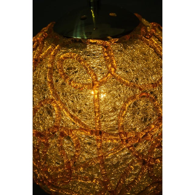 Hanging Lamp with Acrylic Glass Shade from Austrolux, Vienna, 1970s For Sale - Image 6 of 13