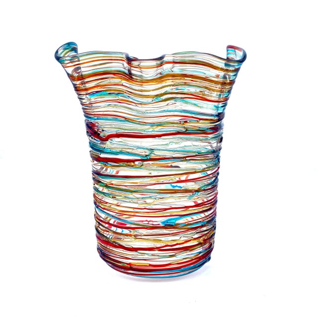 Blue Modern Handcrafted Murano Glass Vase from YourMurano For Sale - Image 8 of 8