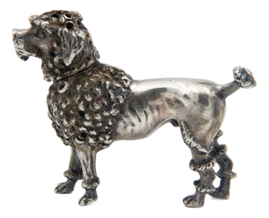 Silver Miniature Dog Salt Shaker