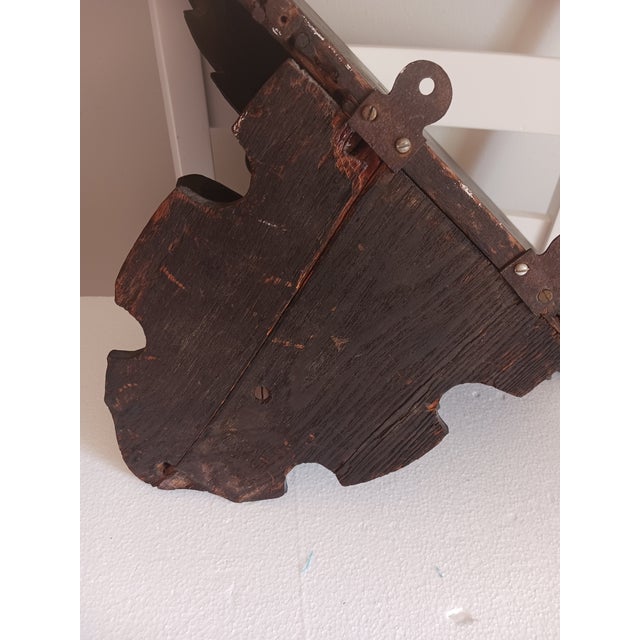Eagle Wall Bracket Antique Black Forest Carved Glass Eye For Sale - Image 9 of 11