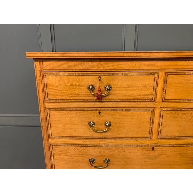 Inlaid Satinwood Tallboy, 1905 For Sale - Image 4 of 18