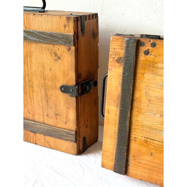 1920s Vintage Wooden Storage Boxes, 1920s, Set of 2 For Sale - Image 5 of 15