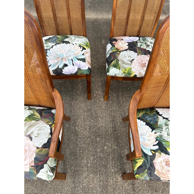 Drexel 1960s Set of 6 Reupholstered Drexel Passage Dining Chairs For Sale - Image 4 of 12