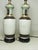 Pair of Chinese crackle glazed, or Guan-ware, porcelain vase lamps, c.1940’s The main body is in an off white crackle...