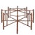 This Vintage faux bamboo dining table featuring a sculptural brown bamboo-form base with intricate wrapped detailing. A...