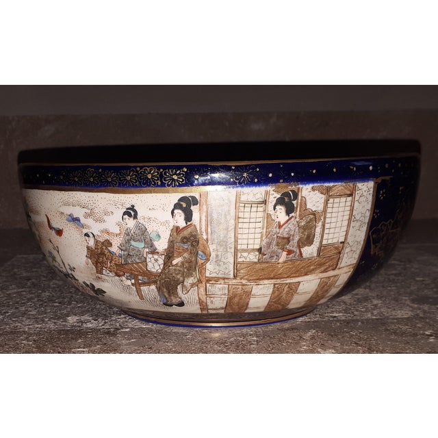 Large Meiji Era Satsuma Earthenware Cup, Japan For Sale - Image 10 of 11