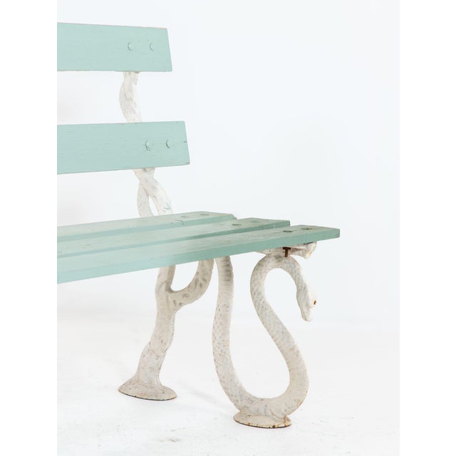 1960s Iron Serpent and Twig Garden Bench, English Mid 20th C. For Sale - Image 5 of 16