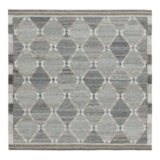 Rug & Kilim’s Custom Scandinavian Outdoor Rug With Geometric Pattern - 5'x8' For Sale
