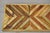 Brown Modern Slatted Wood 48" Geometric Inlay Rustic Farmhouse Coffee Table Bench For Sale - Image 8 of 11