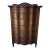 Antique Oak Highboy Dresser Featuring Distinctive Serpentine Bowed Drawers and a Small Upper Side Cabinet For Sale
