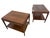Elevate your space with this stunning pair of vintage Lane Rhythm walnut side tables, beautifully crafted in the iconic...