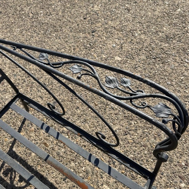 Metal Vintage Salterini Style Wrought Iron Settee Loveseat by Florentine Craft Studio For Sale - Image 7 of 17