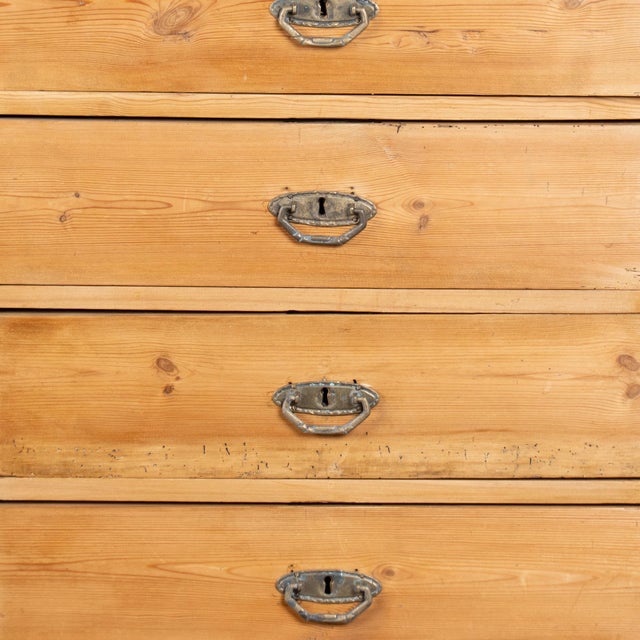 Mid 19th Century Danish Pine Highboy Chest of Seven Drawers For Sale - Image 13 of 17