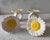 Mid 20th Century Vintage Glass Daisy Flower Napkin Rings - Set of 4 For Sale - Image 5 of 9