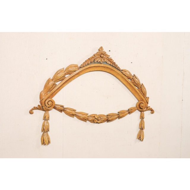 Italian Large Italian Antique Arched Swag Fragment For Sale - Image 3 of 11