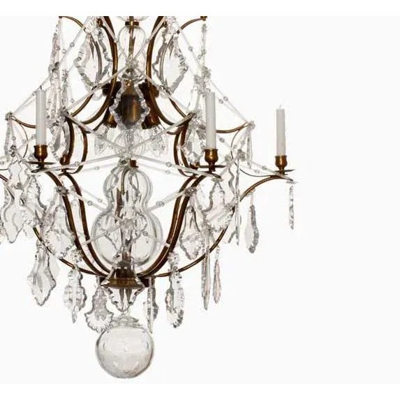 Traditional Classic Large Size Rococo Crystal Chandelier For Sale - Image 3 of 5