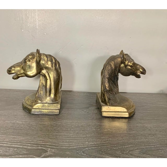 Antique Bronze Horse Head Bookends/Figures a Pair Chairish