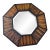 Vintage Boho Chic Octagonal Wall Mirror For Sale