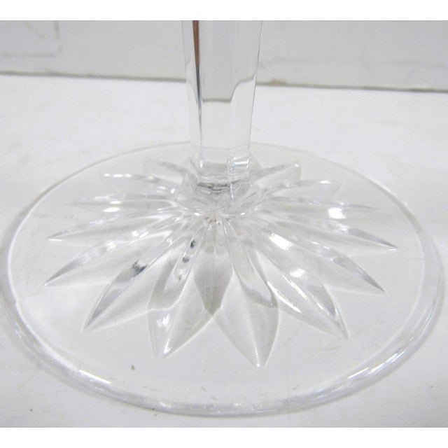 Glass 1990s Waterford Crystal Clarendon Ruby Red Hock Glass 8" Tall - Set of 8 For Sale - Image 7 of 14