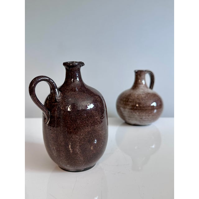 Handmade Ceramic Art Jug Vases from Serocka, Germany, 1970s, Set of 2 For Sale - Image 4 of 13