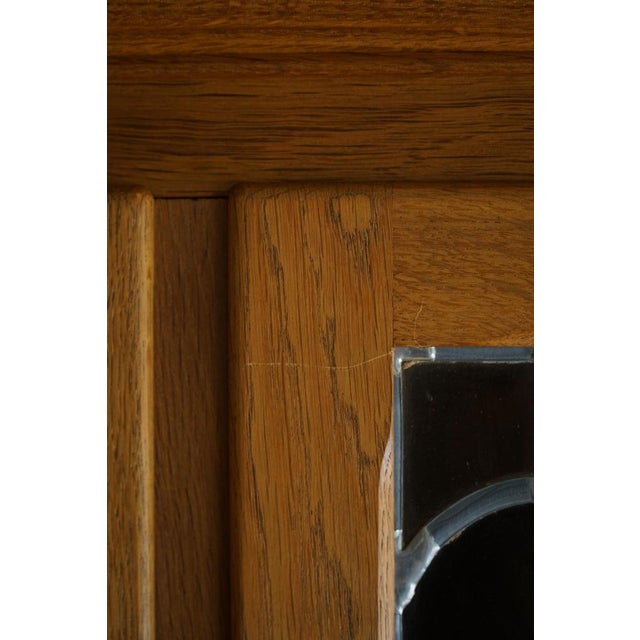 Tall Danish Modern Corner Cupboard in Oak & Glass by Henning Kjærnulf, 1960s For Sale - Image 9 of 18