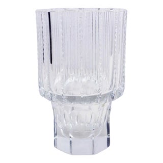 Crystal Art Deco Style Vase, 1970 For Sale