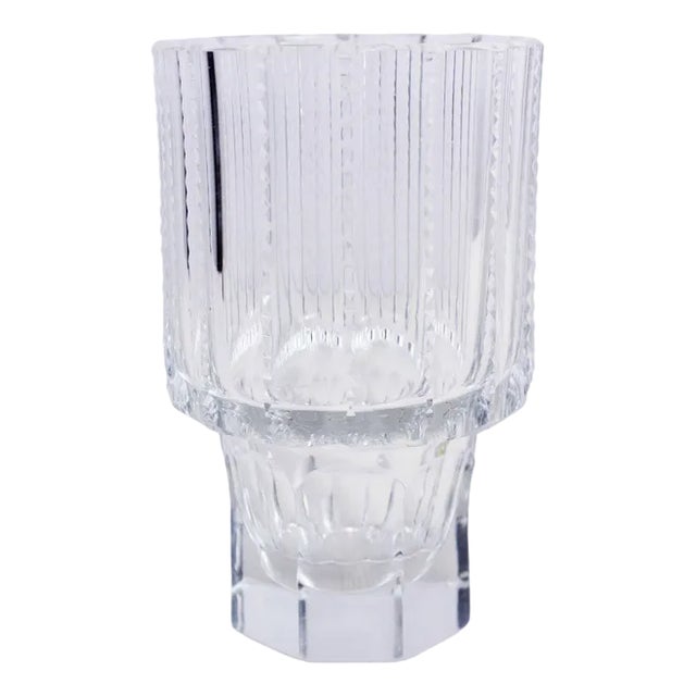 Crystal Art Deco Style Vase, 1970 For Sale