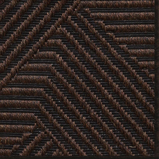 Casa Cosima Natural Rugs Jazz Dark Chocolate 100% Sisal Rug 10' x 14' For Sale
