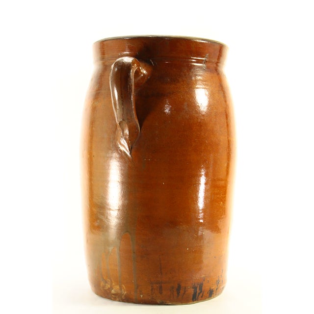 Ceramic 19th C. Southern Pottery Crock Butter Churn, Alkaline Glaze, Alabama For Sale - Image 7 of 18