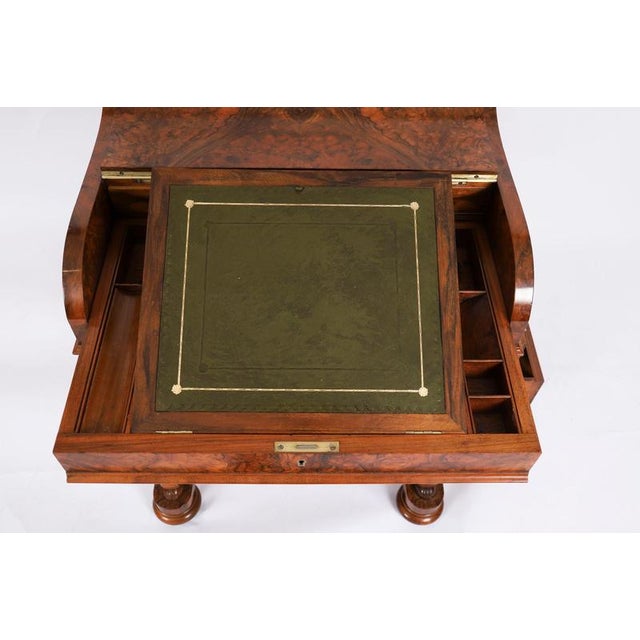 Antique 19th Century Victorian Burr Walnut Pop Up Davenport Desk, 1860s For Sale - Image 17 of 18