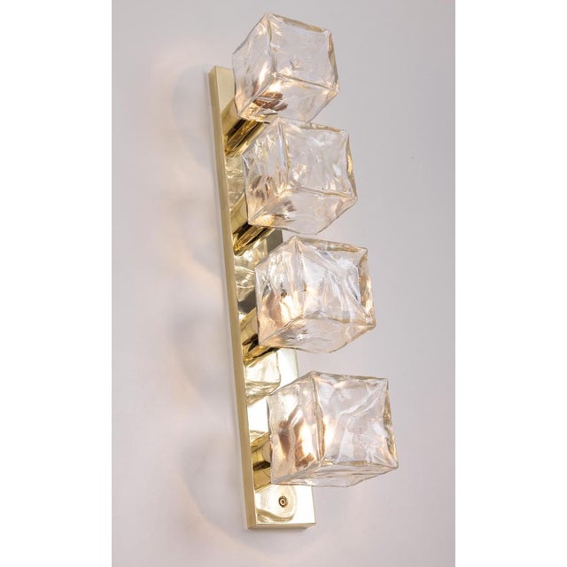 Large Murano Glass Wall Light Cube attributed to Kalmar, Austria, 1970s, Set of 2 For Sale - Image 17 of 18