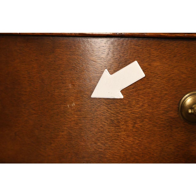 Kittinger Leather Top Round Rent Table With Drawers T295 For Sale - Image 17 of 18