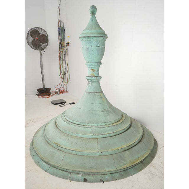 Verdigris Late 1800s Copper Architectural Building Rooftop Finial For Sale - Image 8 of 8