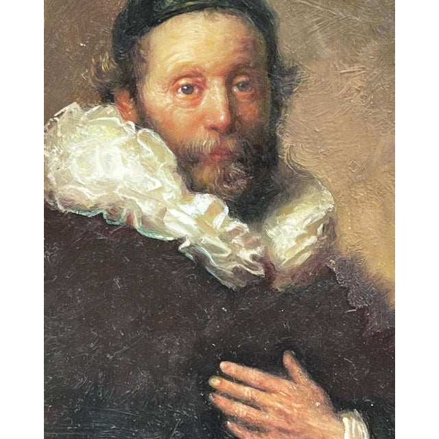 J Gaston, Portrait of Don Gianni Cononico, Head of Catholic Church, Palermo, 20th Century, Oil on Board, Framed For Sale - Image 5 of 13