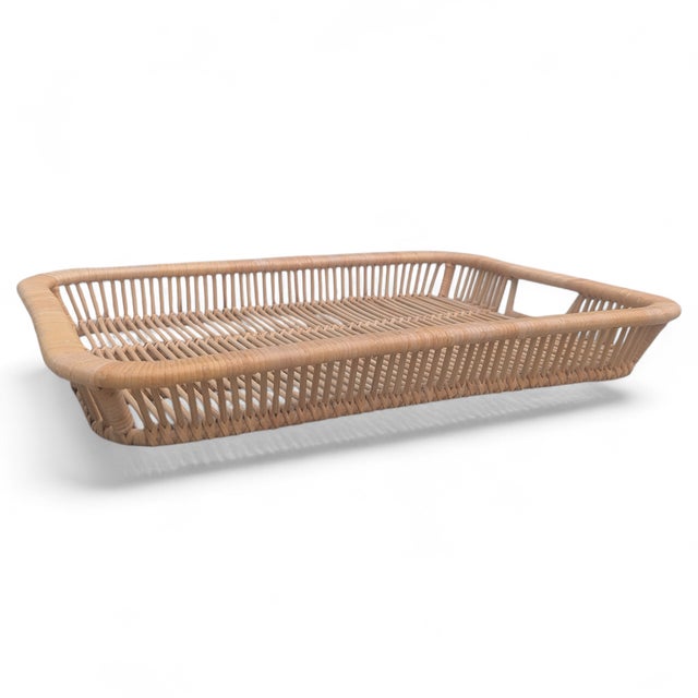 Mid 20th Century Vintage 1960s Rattan Tray From Artek Finland For Sale - Image 5 of 16