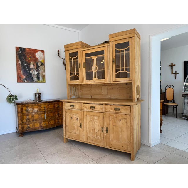 Art Nouveau Kitchen Cupboard in Wood For Sale - Image 5 of 13