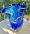 Large Blue Swirl Ruffled Handkerchief Art Glass Vase | Studio Glass Fazzoletto 15"h Artist Signed For Sale - Image 11 of 18