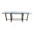 Very Long Organic Modern Bamboo & Glass Console Table For Sale