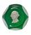 Glass 1954 Baccarat Green Crystal George Washington Sulfide Paperweight For Sale - Image 7 of 7