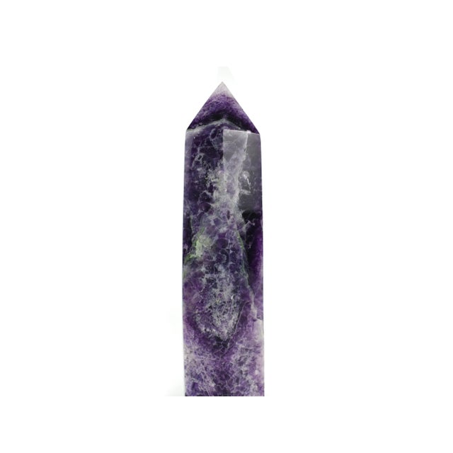 Late 20th Century Late 20th Century Contemporary Amethyst Obelisk Crystal Point Tower For Sale - Image 5 of 10
