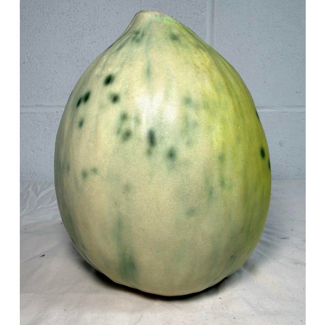 Vintage 96 Handmade Patricia Garrett Figural Vegetable Squash Melon Pottery Vase For Sale - Image 10 of 12