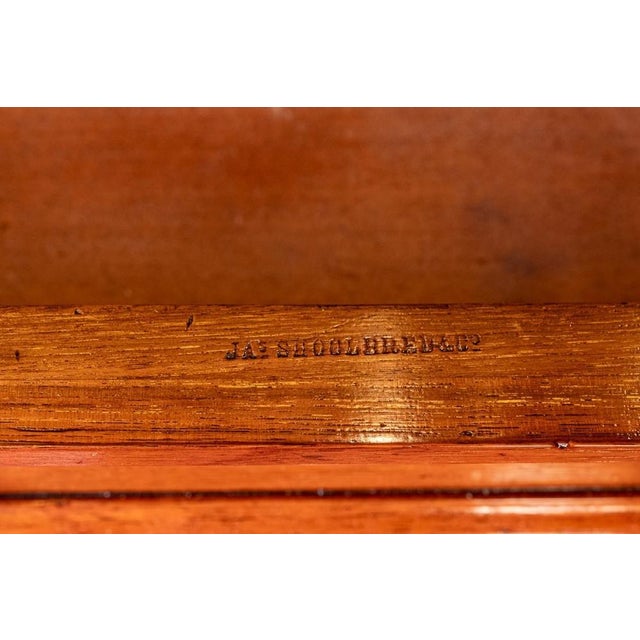 Victorian Bookcase Cabinet in Glazed Walnut from Shoolbred and Co., 1880s For Sale - Image 10 of 12