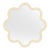 Beige Hvyli Round 80 Wall Mirror With Sculptural Organic Wavy Frame by Oitoproducts For Sale