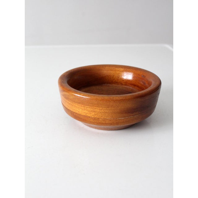 Vintage Mid Century Turned Wood Bowl For Sale - Image 12 of 13