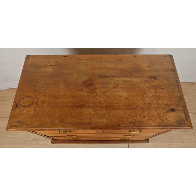 Brown Antique Victorian Chest of Drawers in Pine, 1890 For Sale - Image 8 of 18