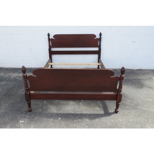 1940s Mahogany Full Size Pineapple Finial Bed Chairish