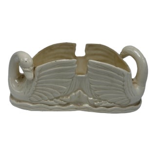 Vintage Ceramic Swan Planter For Sale